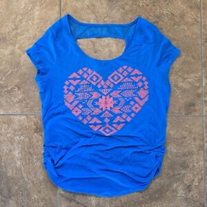 Blue Vibrant Heart NB Short Sleeve